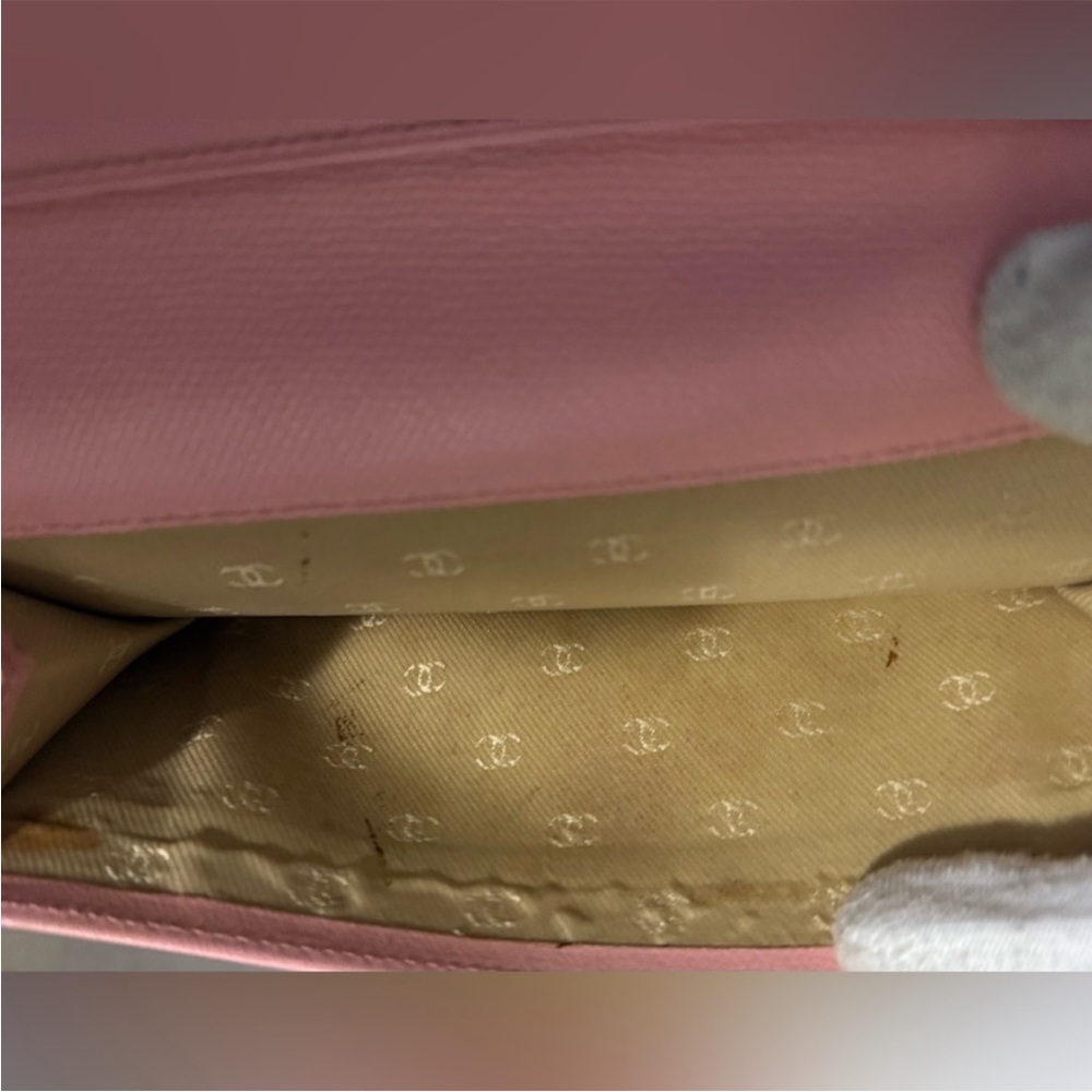 Chanel Pink Grained Calfskin CC Button Long Wallet - Picture 6 of 10